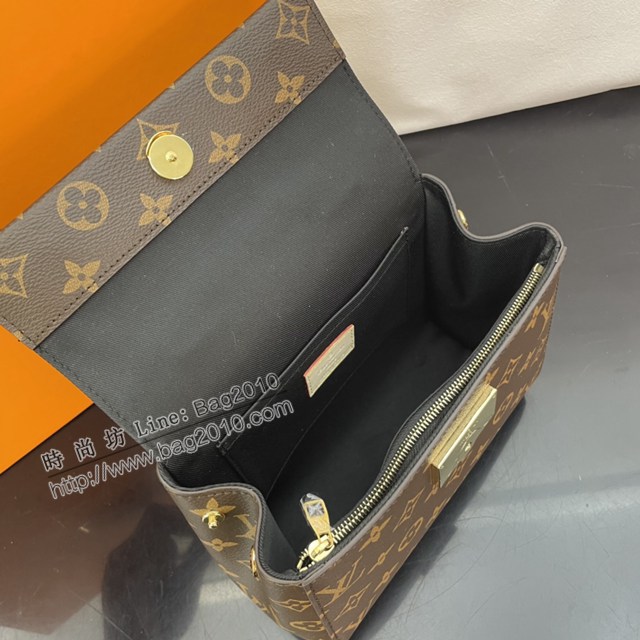 Lv路易威登2023專櫃新款Cluny迷你手袋 LV提花肩帶老花手提女包 M46055 ydh5015